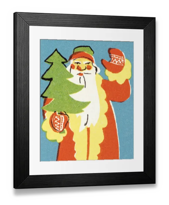 Framed Print : Santa Claus with tree Framed Print : Santa Claus with tree