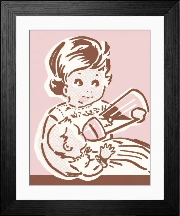Framed Print : Girl with doll
