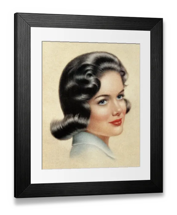 Framed Print : Portrait of Dark Haired Woman Framed Print : Portrait of Dark Haired Woman