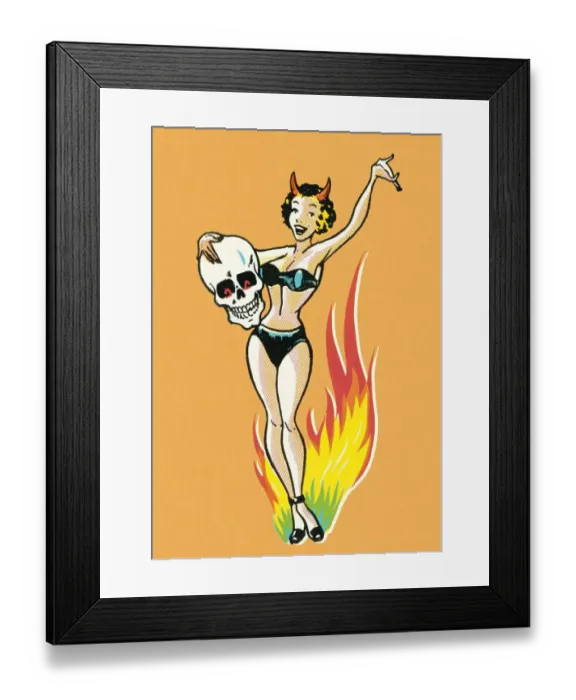 Framed Print : Devilish woman