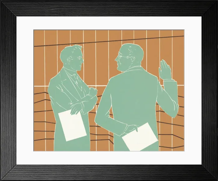 Framed Print : Businessmen Talking Framed Print : Businessmen Talking