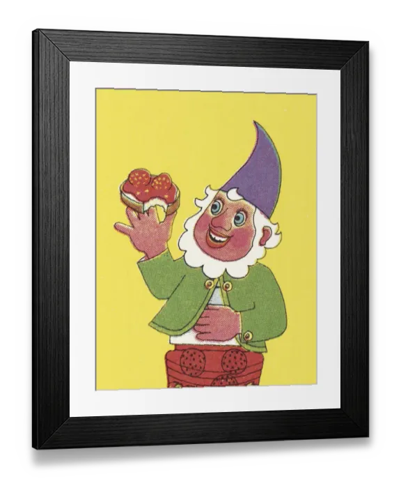 Framed Print : Elf Holding Tart Framed Print : Elf Holding Tart