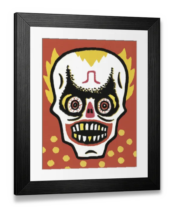 Framed Print : Halloween Skull Mask Framed Print : Halloween Skull Mask