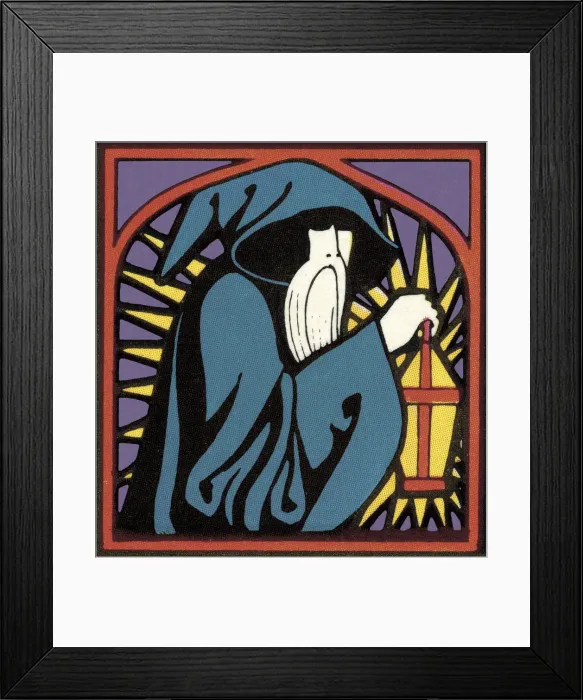 Framed Print : Wizard With Lantern Framed Print : Wizard With Lantern