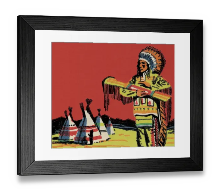 Framed Print : Tribal man on reservation Framed Print : Tribal man on reservation