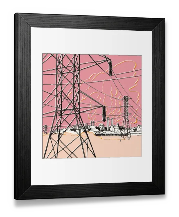 Framed Print : Power lines Framed Print : Power lines