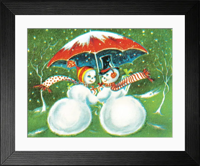 Framed Print : Snowpeople Framed Print : Snowpeople