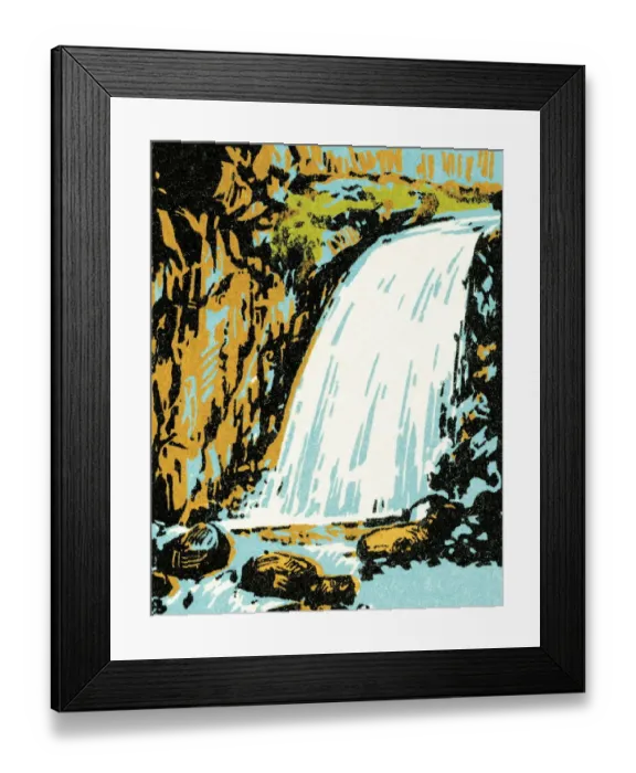 Framed Print : Waterfall. http: / / csaimages.com / images / istockprofile / csa_vector_dsp.jpg Framed Print : Waterfall. http: / / csaimages.com / images / istockprofile / csa_vector_dsp.jpg