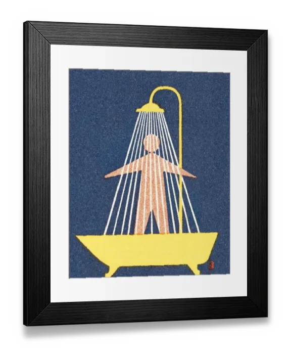 Framed Print : Person in the shower Framed Print : Person in the shower