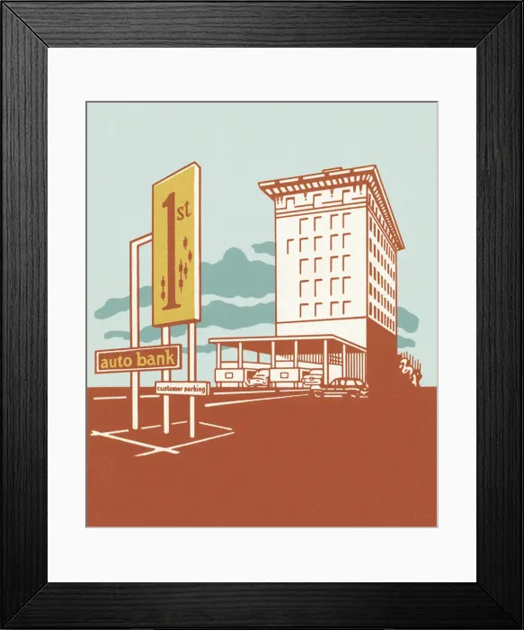 Framed Print : Bank Building Framed Print : Bank Building