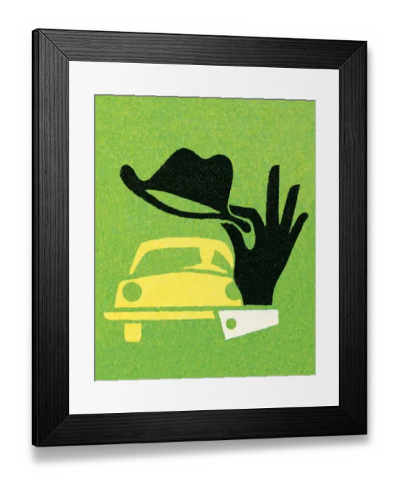 Framed Print : Tipped hat to car Framed Print : Tipped hat to car