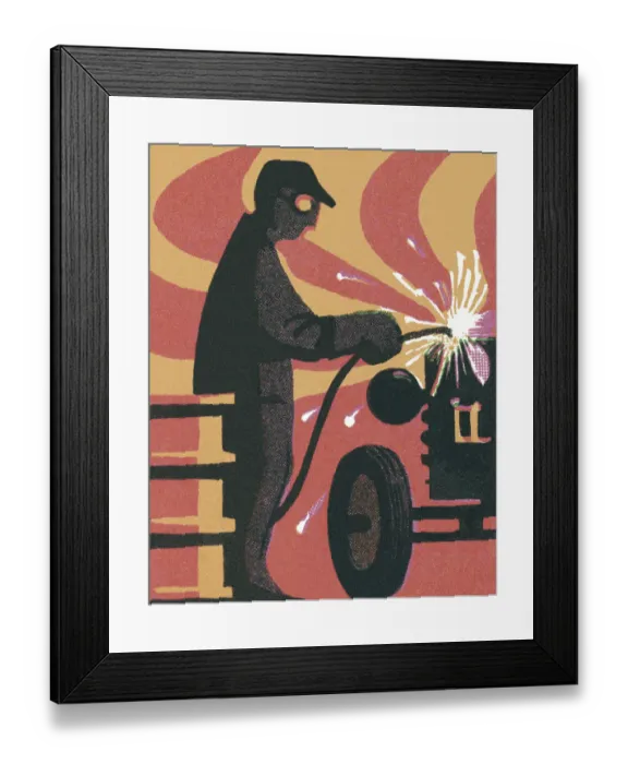 Framed Print : Person Welding Framed Print : Person Welding