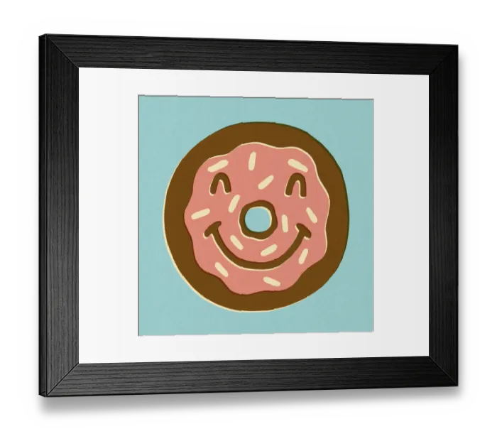 Framed Print : Smiling Doughnut Framed Print : Smiling Doughnut