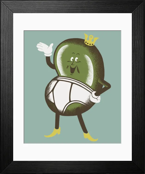 Framed Print : Green Jelly Bean