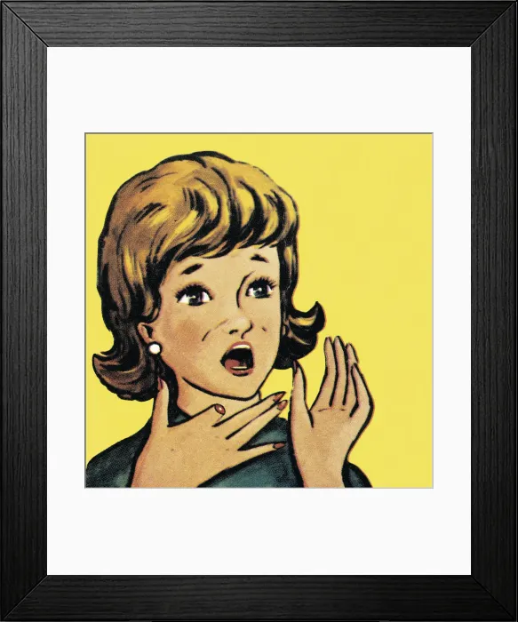 Framed Print : Frightened Woman Framed Print : Frightened Woman