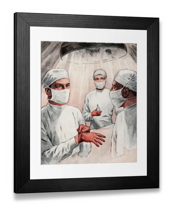 Framed Print : Three Doctors in Surgery Framed Print : Three Doctors in Surgery