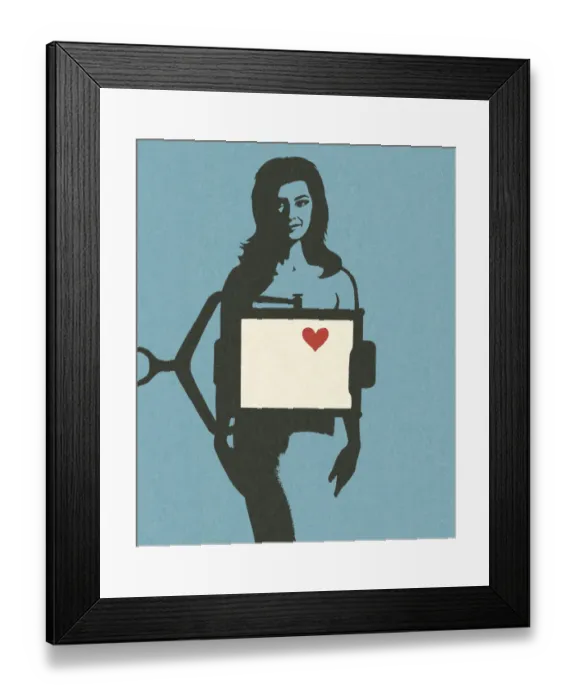 Framed Print : Xray of a Womans Heart Framed Print : Xray of a Womans Heart