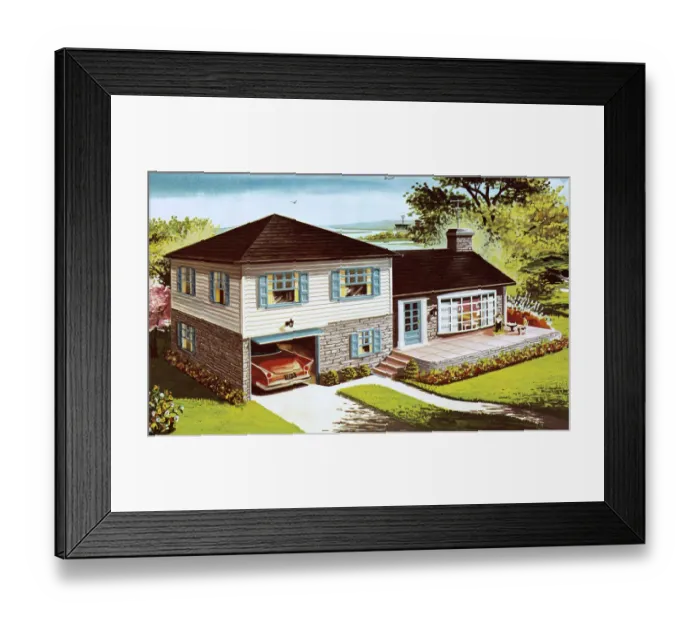 Framed Print : Two Story House Framed Print : Two Story House