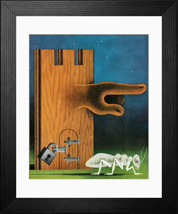 Framed Print : House Telling Ant to Leave Framed Print : House Telling Ant to Leave