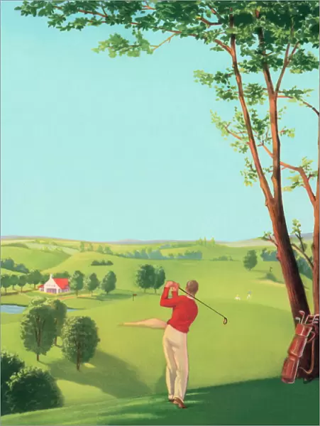 Man Golfing