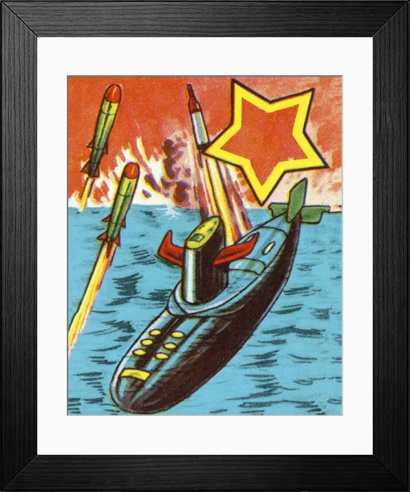 Framed Print : Submarine Attack