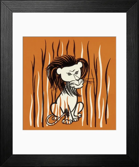 Framed Print : Lion in The Reeds