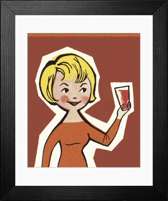 Framed Print : Woman Enjoying a Cocktail Framed Print : Woman Enjoying a Cocktail