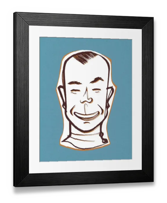 Framed Print : Smiling Man
