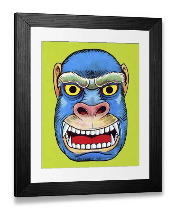 Framed Print : Blue Gorilla Framed Print : Blue Gorilla