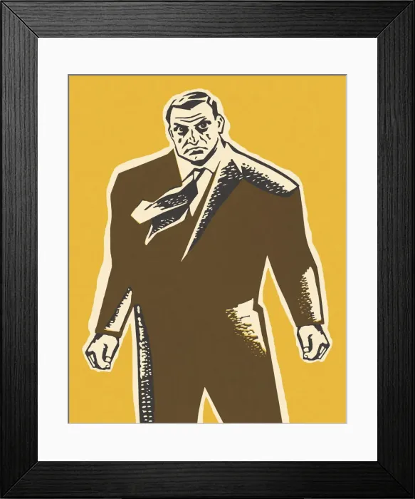 Framed Print : Strong Man in a Suit Framed Print : Strong Man in a Suit