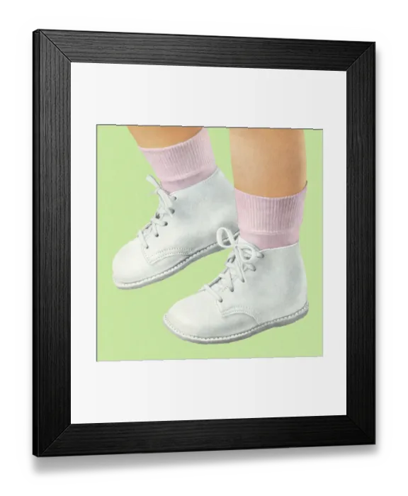 Framed Print : Closeup of Toddler Walking Framed Print : Closeup of Toddler Walking