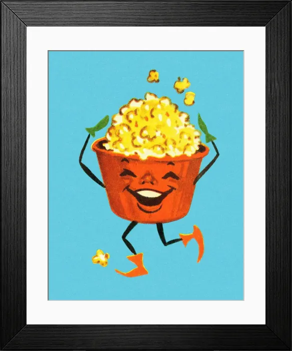 Framed Print : Bowl of Popcorn