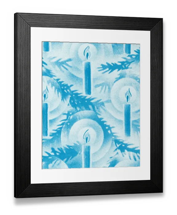 Framed Print : Holiday candle pattern Framed Print : Holiday candle pattern