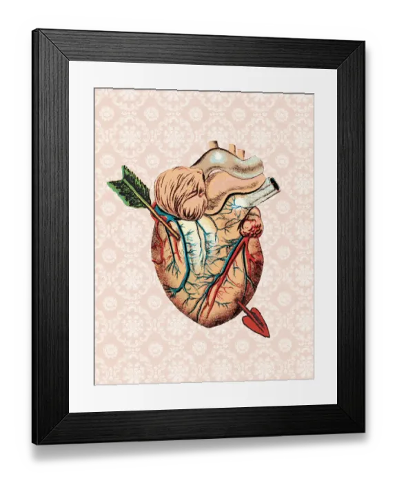 Framed Print : Heart with arrow Framed Print : Heart with arrow