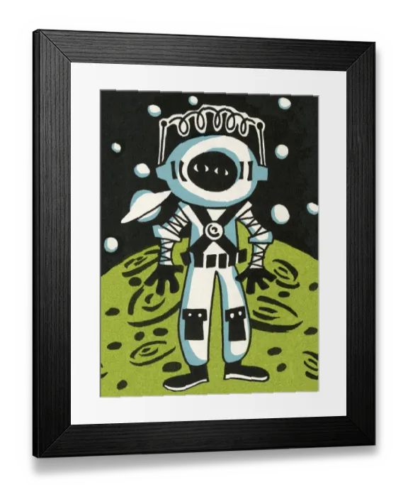 Framed Print : Spaceman on Planet