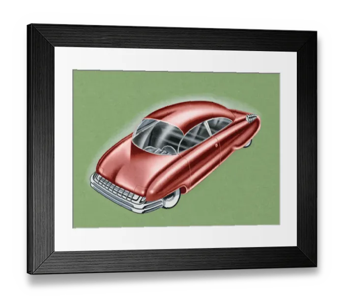 Framed Print : Futuristic Red Car Framed Print : Futuristic Red Car