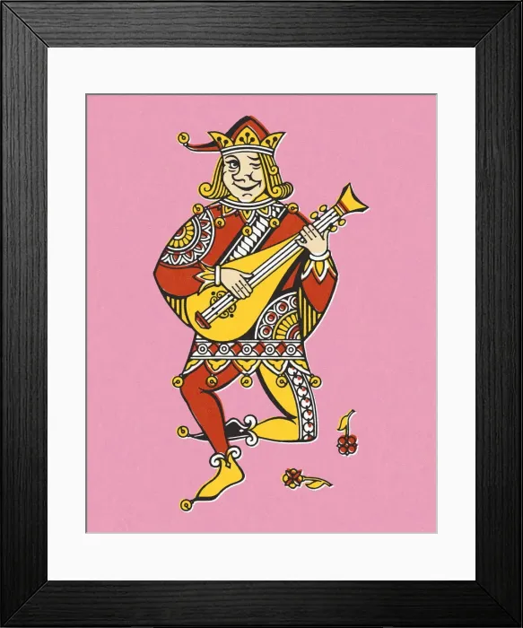 Framed Print : Joker Playing the Mandolin Framed Print : Joker Playing the Mandolin