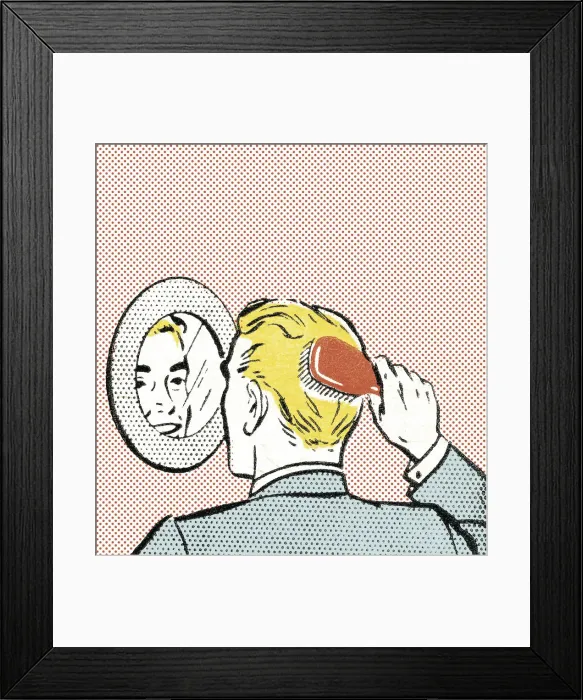 Framed Print : Man Brushing His Hair Framed Print : Man Brushing His Hair