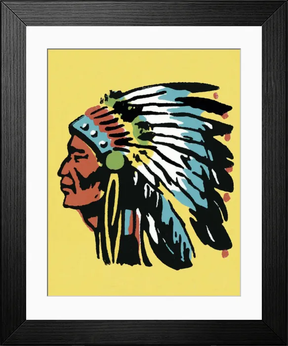 Framed Print : Portrait of an Indian Chief Framed Print : Portrait of an Indian Chief