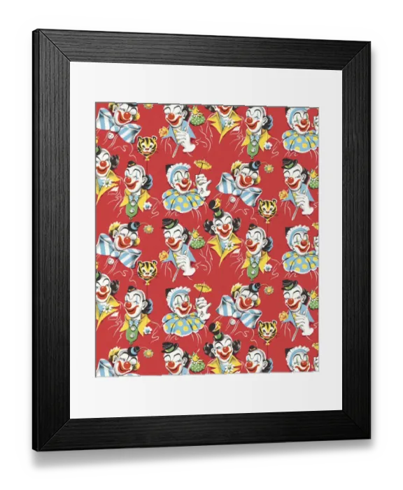 Framed Print : Clown Pattern Framed Print : Clown Pattern
