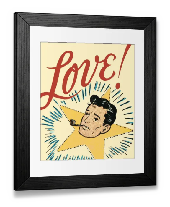 Framed Print : Love! Man with a cigar Framed Print : Love! Man with a cigar