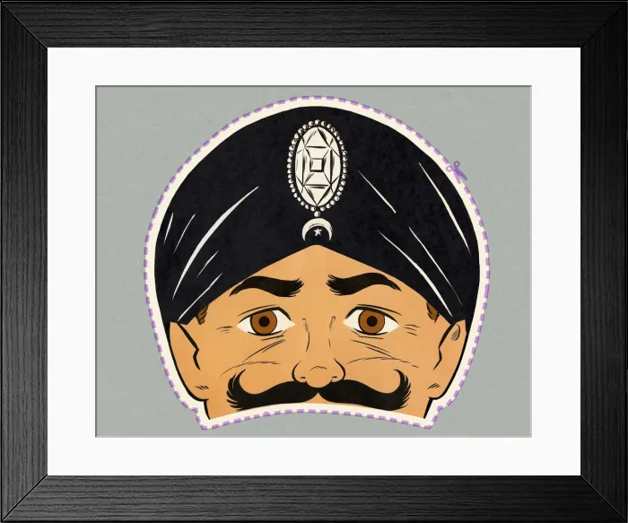 Framed Print : Middle Eastern Man Mask Framed Print : Middle Eastern Man Mask