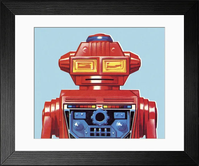 Framed Print : Closeup of a Red Robot Framed Print : Closeup of a Red Robot