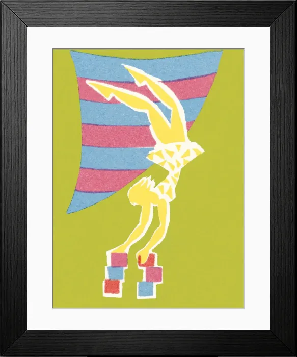 Framed Print : Circus woman doing acrobatics Framed Print : Circus woman doing acrobatics