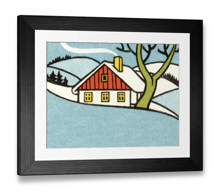 Framed Print : Winter home