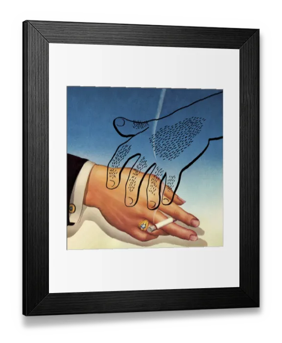 Framed Print : Two Hands and Cigarette Framed Print : Two Hands and Cigarette