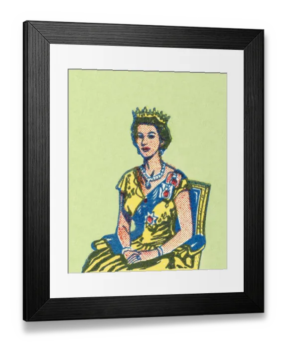 Framed Print : Queen Sitting in Chair