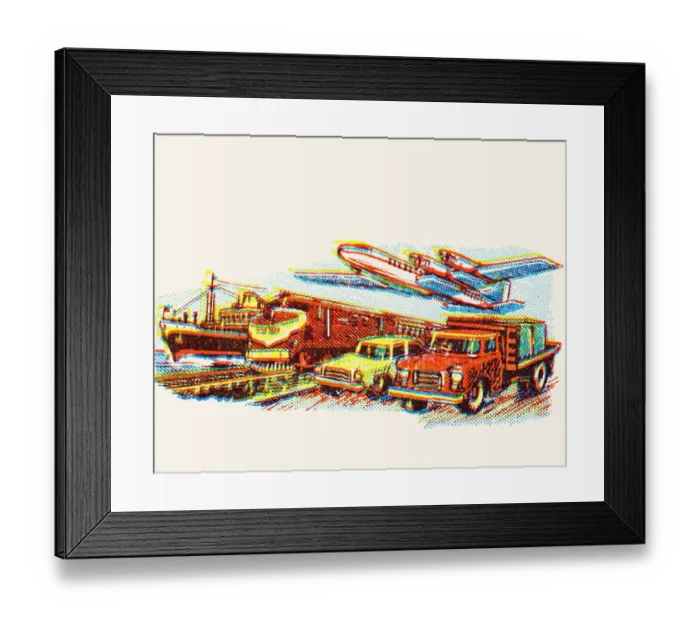 Framed Print : Methods of Transportation Framed Print : Methods of Transportation