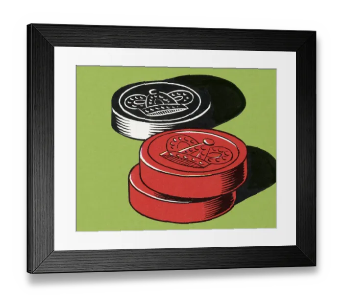 Framed Print : Poker Chips Framed Print : Poker Chips