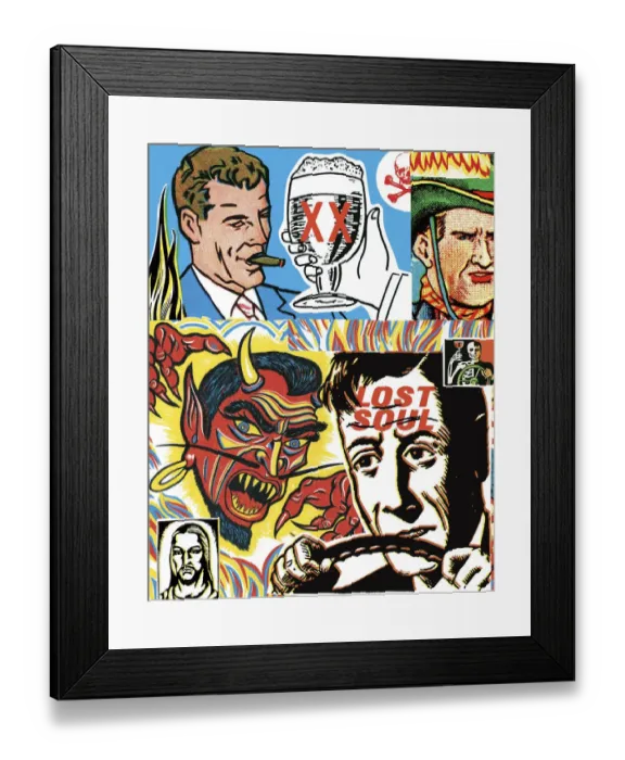 Framed Print : Men. Devil Framed Print : Men. Devil
